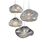 Lampada a sospensione a forma di nuvola minimalista moderna in vetro con 1 luce per soggiorno