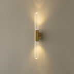 Applique da parete in vetro a onda d'acqua nordica in ottone LED 1 luce