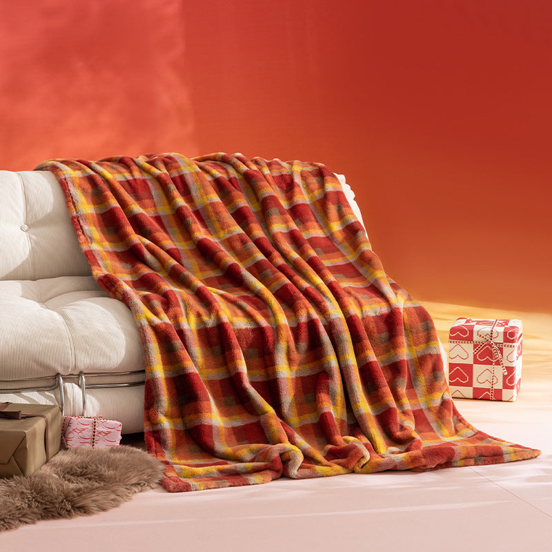 Coperta in Thermofleece Geruite – Plaid in Microfibra Extra Morbido e Leggero