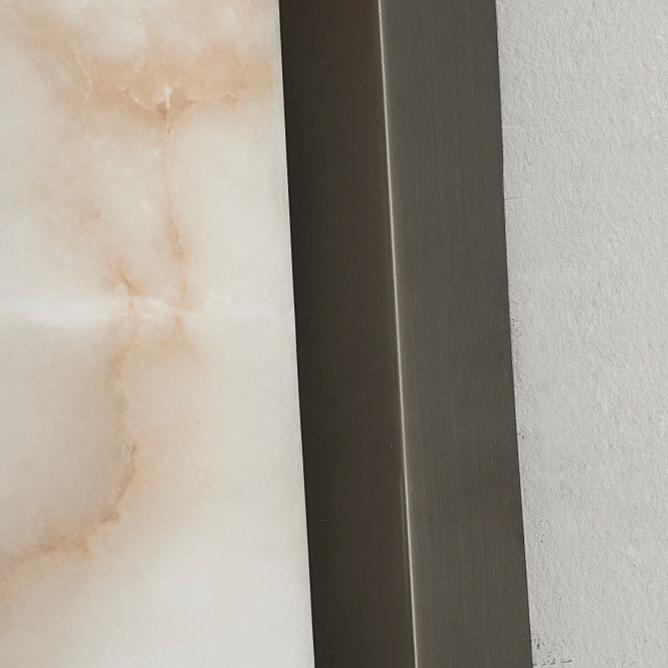 Applique da Parete LED 1 Luce in Marmo Spagnolo Minimalista Moderno con Rame