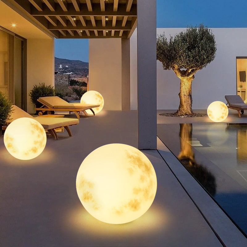 Lampada da Giardino Solare a Forma di Luna