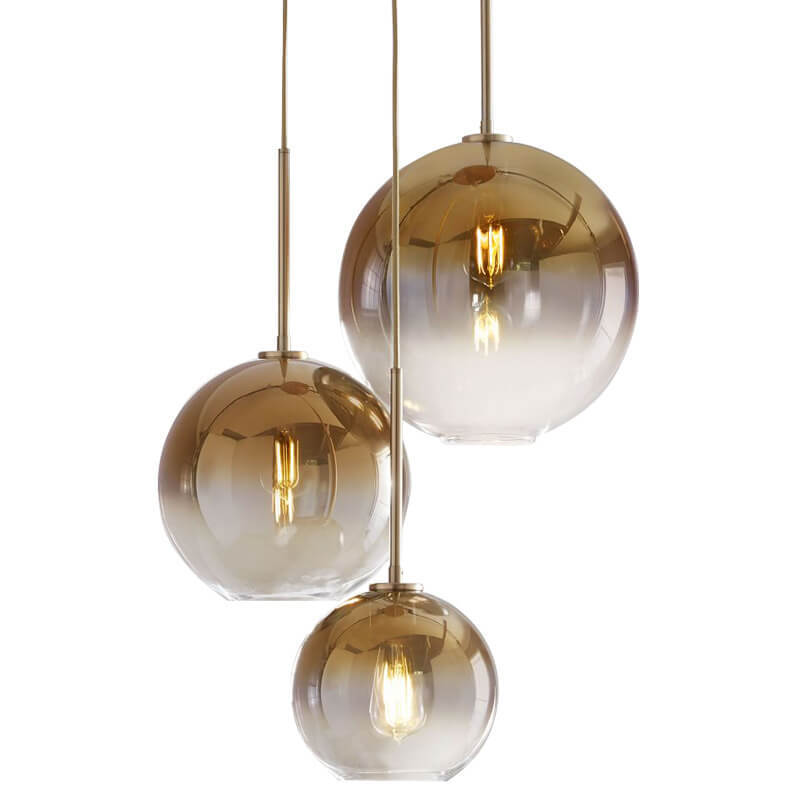 Lampada a Sospensione Globo in Vetro con Gradiente Nordic da 1 Luce