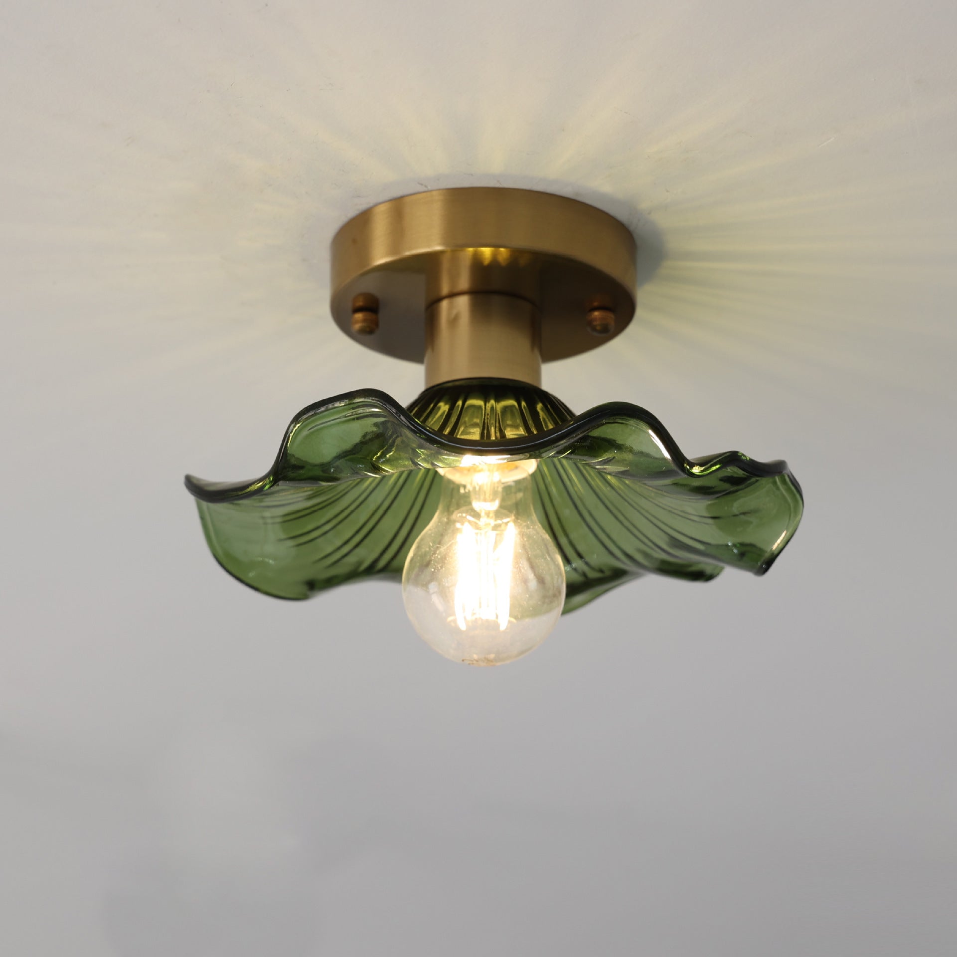 Lampada da soffitto floreale vintage