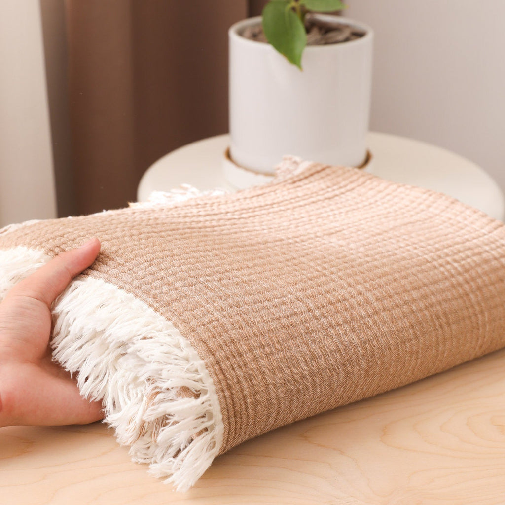 Plaid a Righe per Donne – Coperta Morbida e Stilosissima
