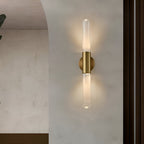Applique da parete in vetro a onda d'acqua nordica in ottone LED 1 luce