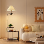 Lampada da Terra con Tavolino – Lampada di Design Salvaspazio per il Soggiorno