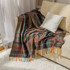 Coperta Intrecciata con Frange – Coperta Decorativa per Divano