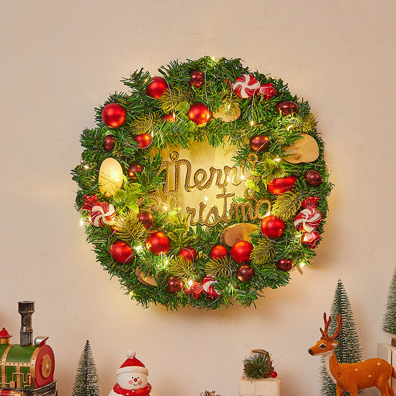 Corona di Natale illuminata con luci LED – Decorazione natalizia festiva