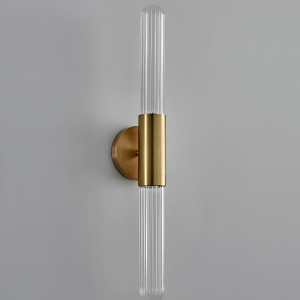Applique da parete in vetro a onda d'acqua nordica in ottone LED 1 luce