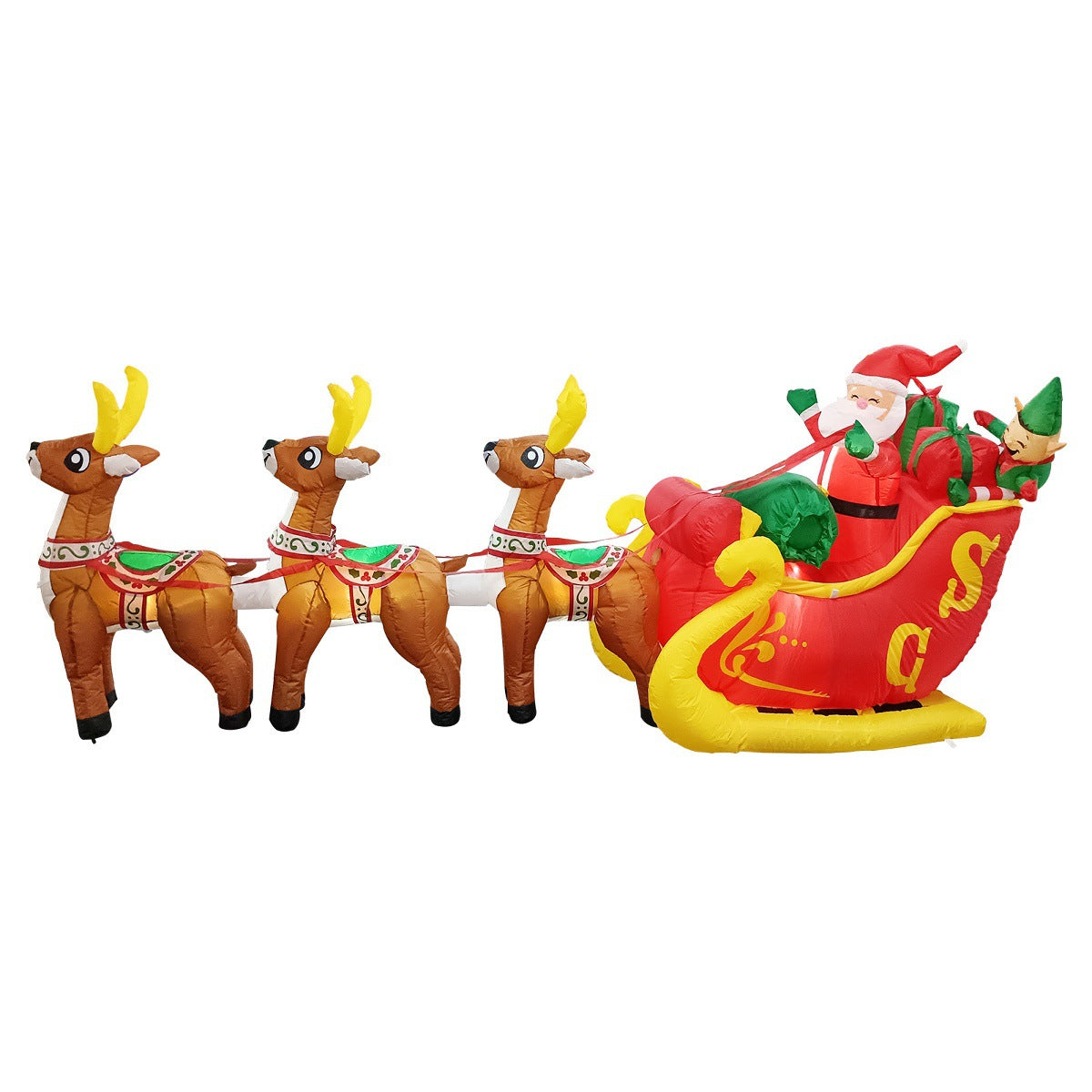 Babbo Natale Gonfiabile su Orso Polare con Illuminazione LED – Decorazione Natalizia per Esterni