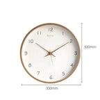 QuietOak - Elegante orologio da parete analogico con movimento silenzioso