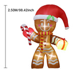 Babbo Natale Gonfiabile su Orso Polare con Illuminazione LED – Decorazione Natalizia per Esterni