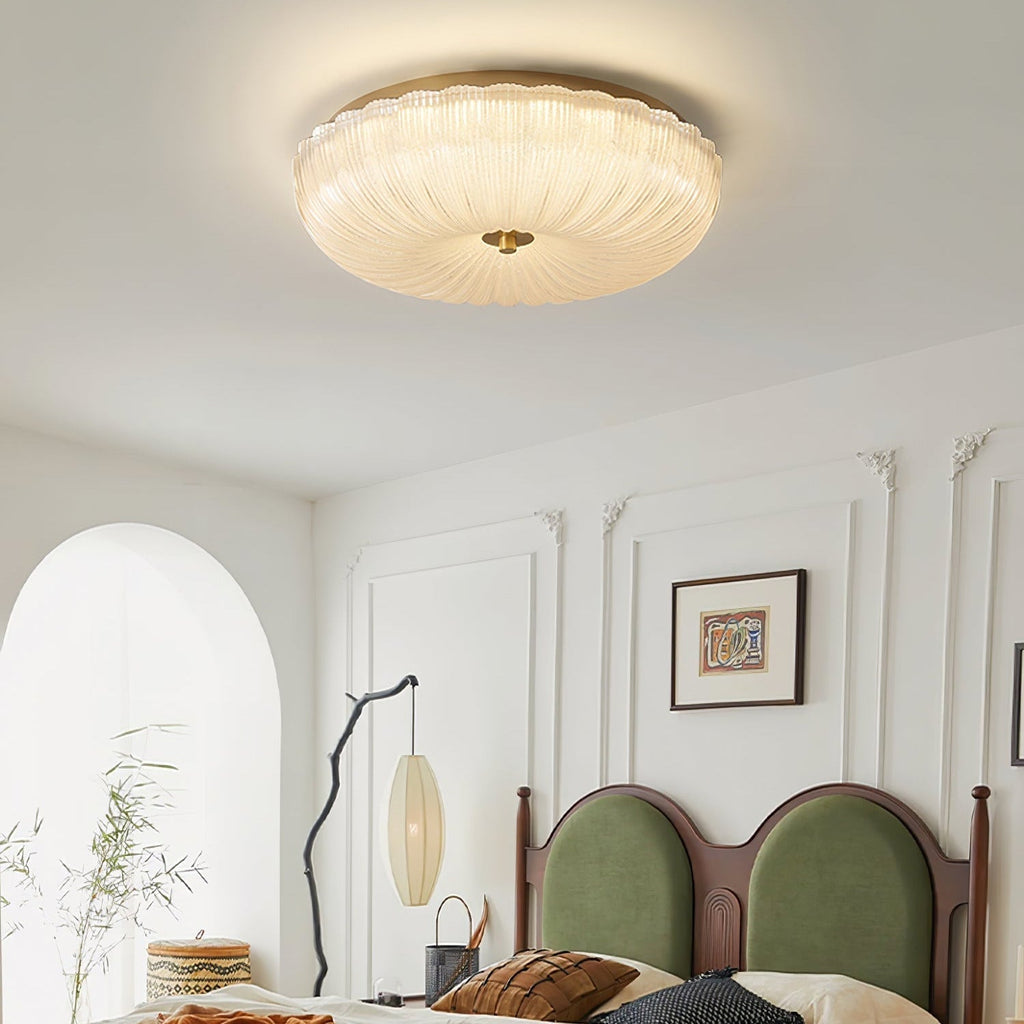 Lampada da Soffitto Halo Vetro Ondulato