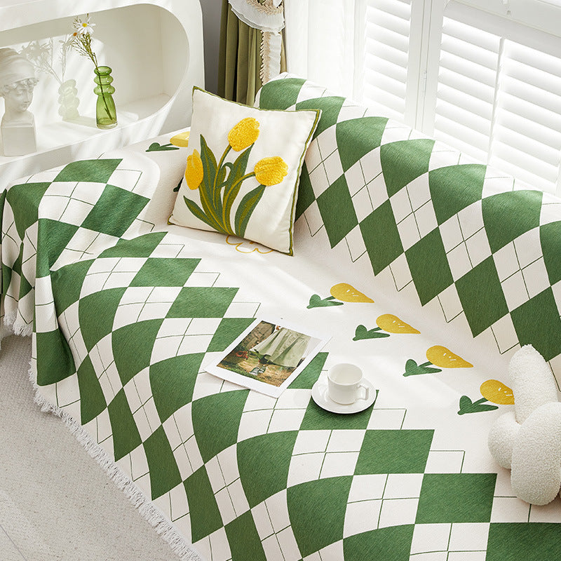 Coperta Decorativa Geruite – Plaid Morbido per Divano e Letto