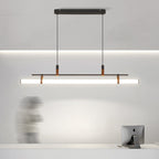 Inari Moderno Lampadario Lineare in Metallo, Nero/Oro