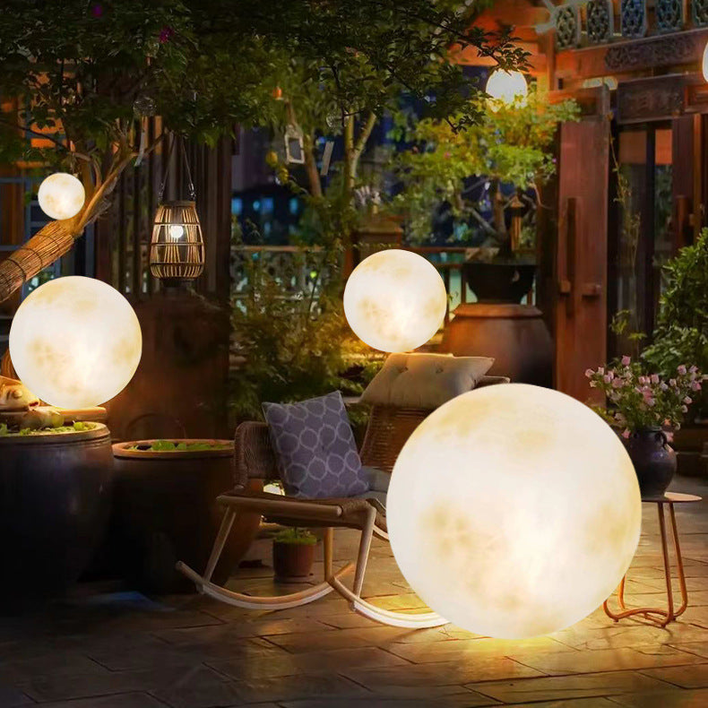 Lampada da Giardino Solare a Forma di Luna