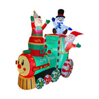 Babbo Natale Gonfiabile su Orso Polare con Illuminazione LED – Decorazione Natalizia per Esterni