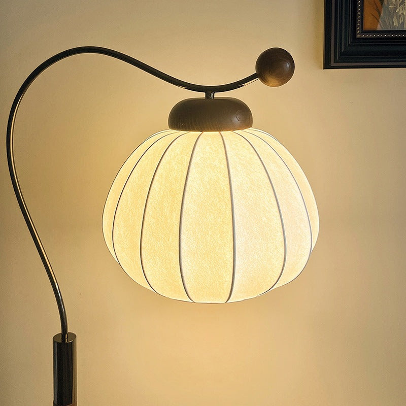 Lampada da Terra Curva con Paralume Regolabile – Lampada di Design Moderna