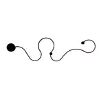 Lampada da Parete Curva LED Moderna in Alluminio a Forma di Serpente con 1 Luce
