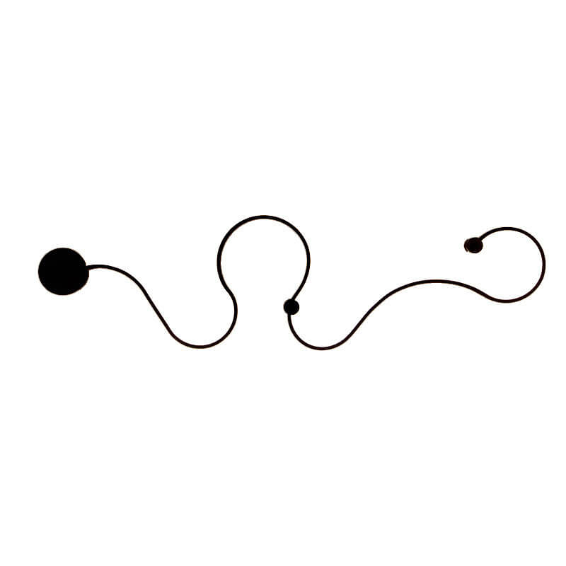 Lampada da Parete Curva LED Moderna in Alluminio a Forma di Serpente con 1 Luce