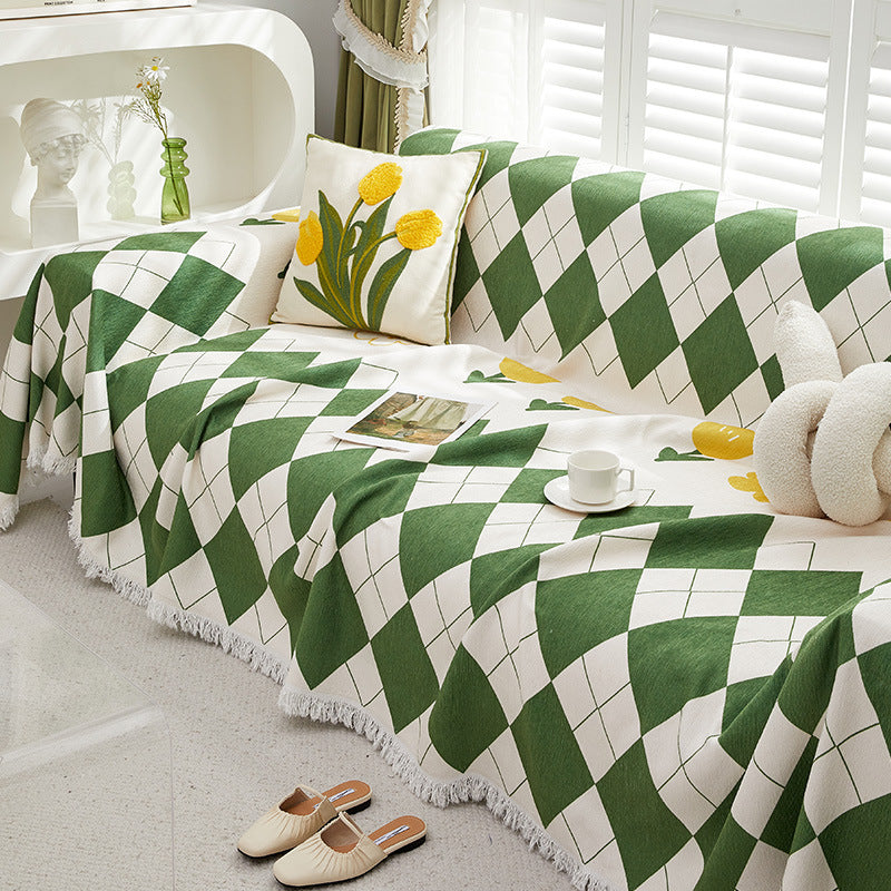 Coperta Decorativa Geruite – Plaid Morbido per Divano e Letto