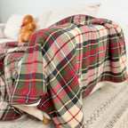 Coperta in Fleece a Quadri – Plaid Morbido e Caldo per Divano e Letto