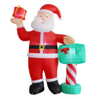Babbo Natale Gonfiabile su Orso Polare con Illuminazione LED – Decorazione Natalizia per Esterni