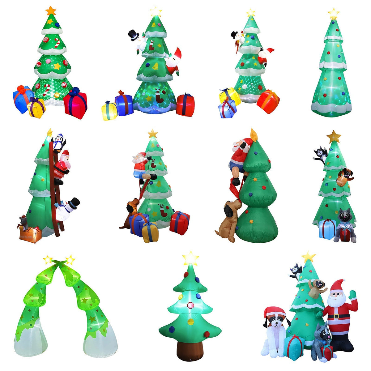Babbo Natale Gonfiabile su Orso Polare con Illuminazione LED – Decorazione Natalizia per Esterni