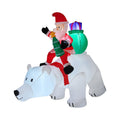 Babbo Natale Gonfiabile su Orso Polare con Illuminazione LED – Decorazione Natalizia per Esterni