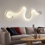 Lampada da Parete Curva LED Moderna in Alluminio a Forma di Serpente con 1 Luce
