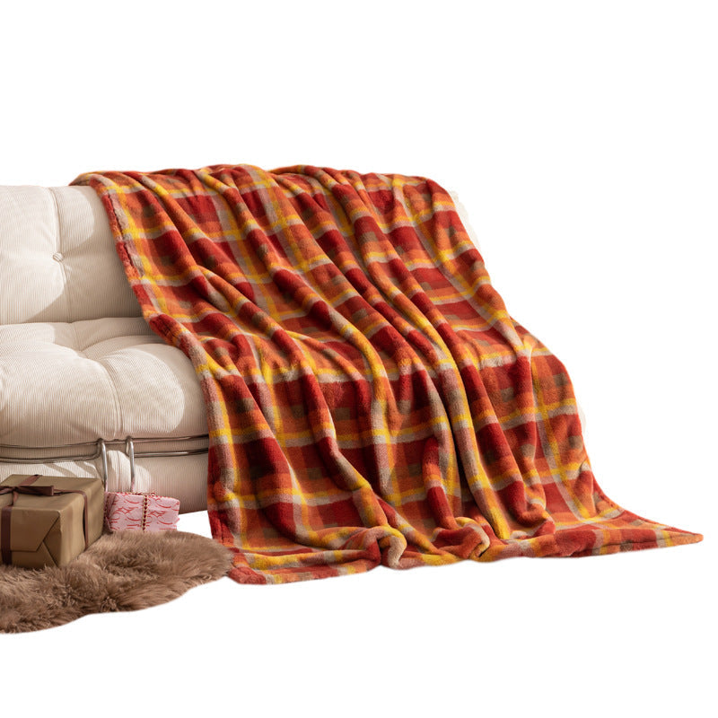 Coperta in Thermofleece Geruite – Plaid in Microfibra Extra Morbido e Leggero