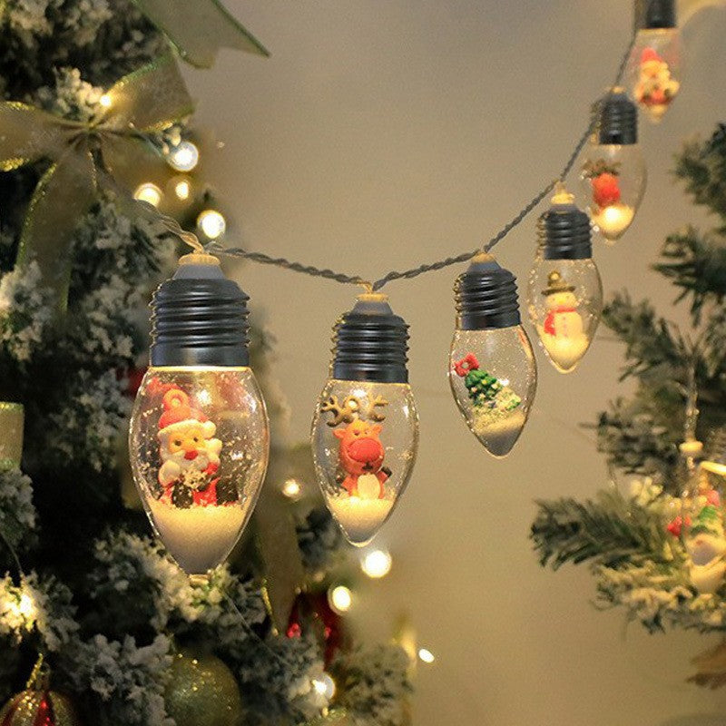 Illuminazione Natalizia a LED con Figure Natalizie – Catena Luminosa Decorativa per l'Albero di Natale
