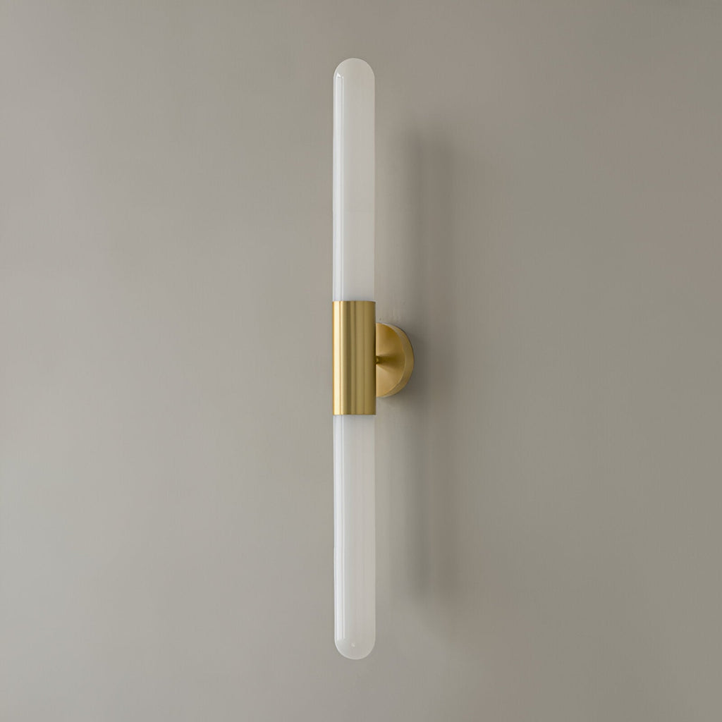 Applique da parete in vetro a onda d'acqua nordica in ottone LED 1 luce