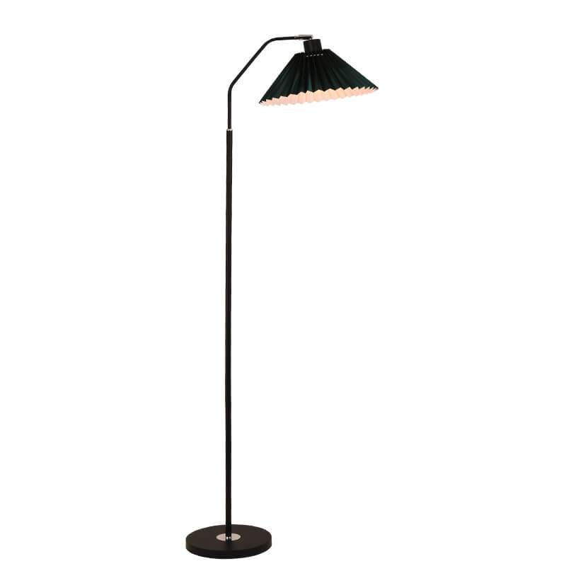 Lampada da terra con paralume plissettato in tessuto minimalista a 1 luce