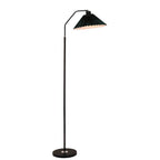 Lampada da terra con paralume plissettato in tessuto minimalista a 1 luce