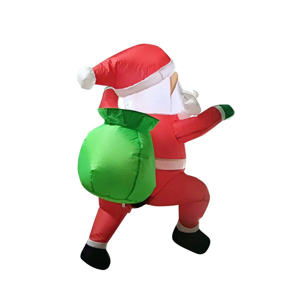 Babbo Natale Gonfiabile su Orso Polare con Illuminazione LED – Decorazione Natalizia per Esterni