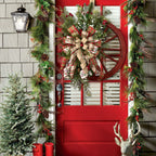 Coroncina di Natale Rustica – Decorazione Natalizia Rurale per Porta e Muro