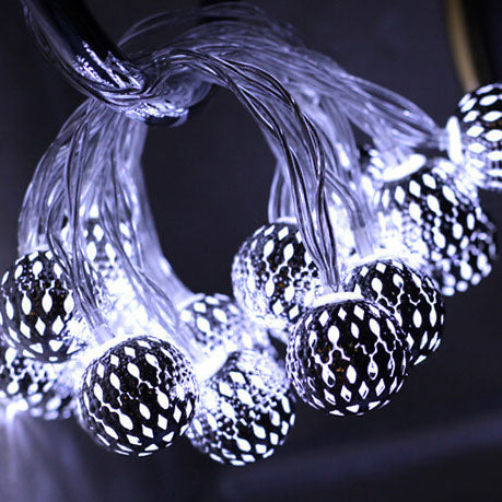 Luci a Stringa Solari Palloni Marocchini Colorati LED Luci di Natale Decorazione Esterno Luci a Stringa