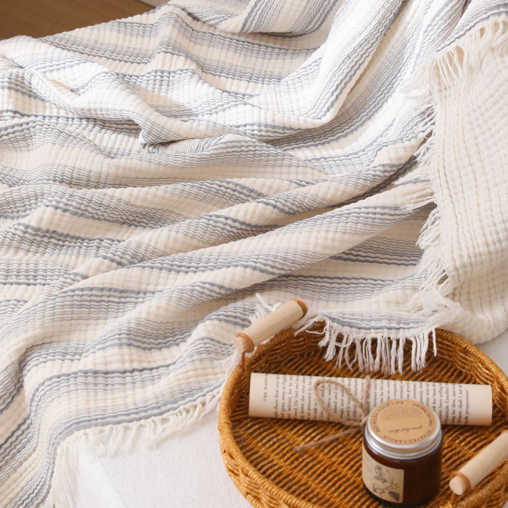 Plaid a Righe per Donne – Coperta Morbida e Stilosissima