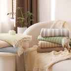 Plaid a Righe per Donne – Coperta Morbida e Stilosissima