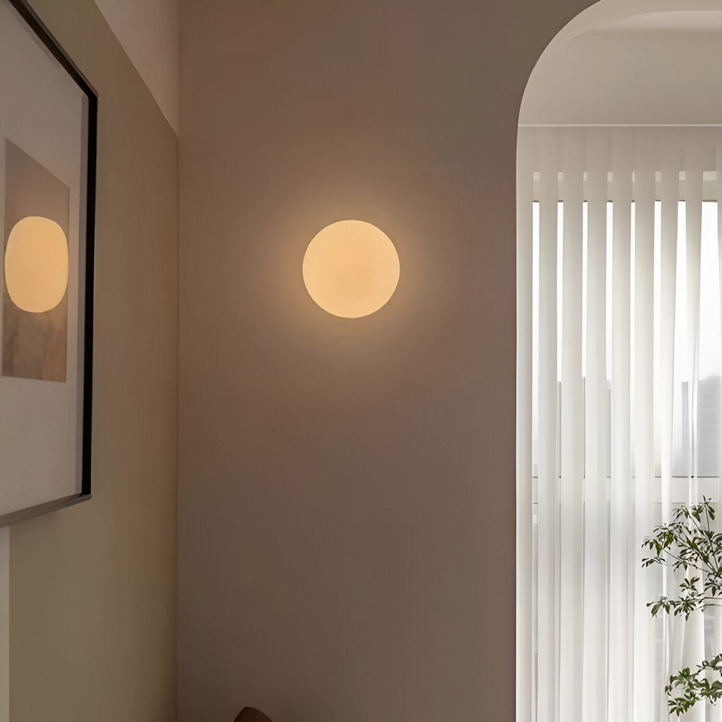 Applique da Parete in Vetro Rotondo Minimalista LED 1 Luce