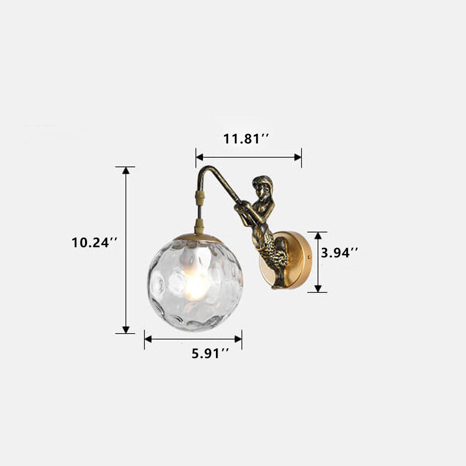 Applique da parete Vintage Rustico Sirena 1 Luce
