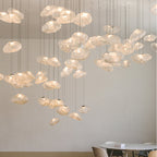 Lampada a sospensione a forma di nuvola minimalista moderna in vetro con 1 luce per soggiorno