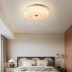 Lampada da soffitto a montaggio flush in vetro ondulato