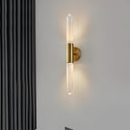 Applique da parete in vetro a onda d'acqua nordica in ottone LED 1 luce