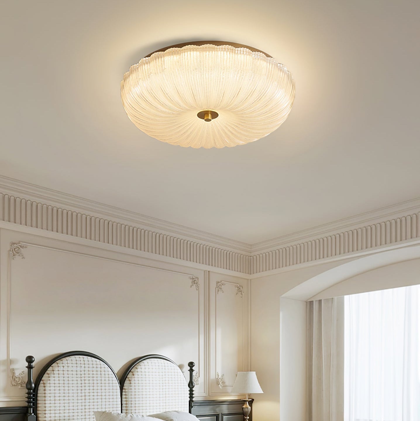 Lampada da Soffitto Halo Vetro Ondulato