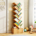 Libreria Rettangolare Creativa Contemporanea Eco-Friendly a 6/8/10/12 Ripiani per Casa e Ufficio