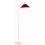 Lampada da terra con paralume plissettato in tessuto minimalista a 1 luce