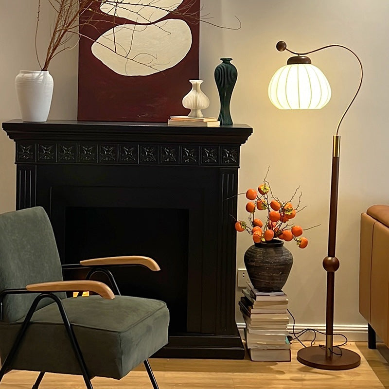 Lampada da Terra Curva con Paralume Regolabile – Lampada di Design Moderna