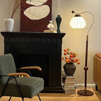 Lampada da Terra Curva con Paralume Regolabile – Lampada di Design Moderna